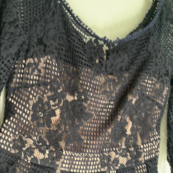Chelsea28 Navy Lace Midi Dress Size8 Good Condition - Picture 6 of 8